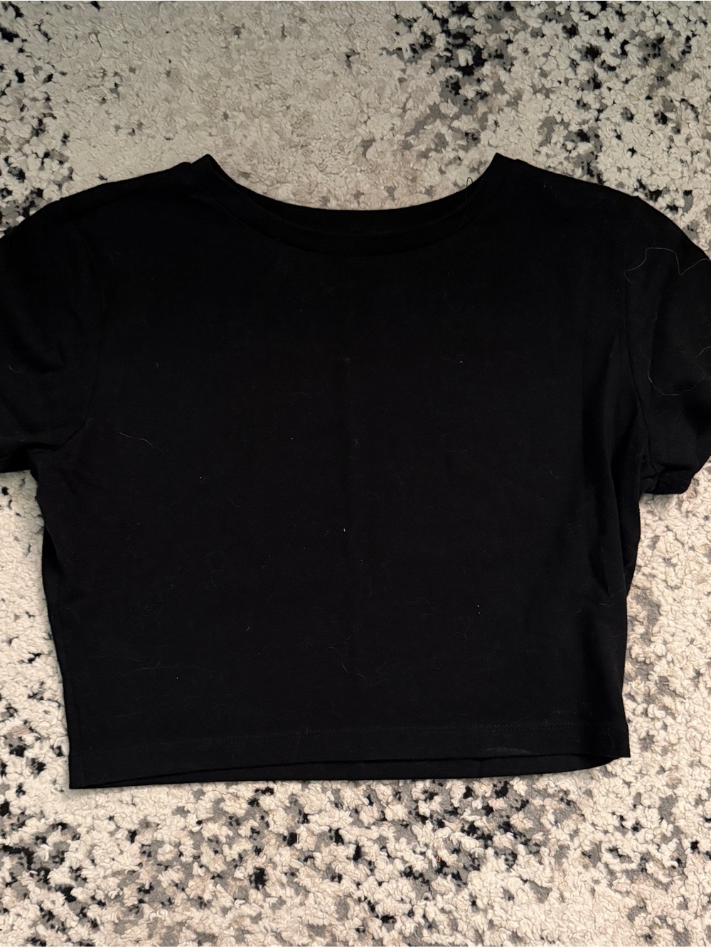 wild fable Black Cropped Tee - Short Sleeve Crewneck